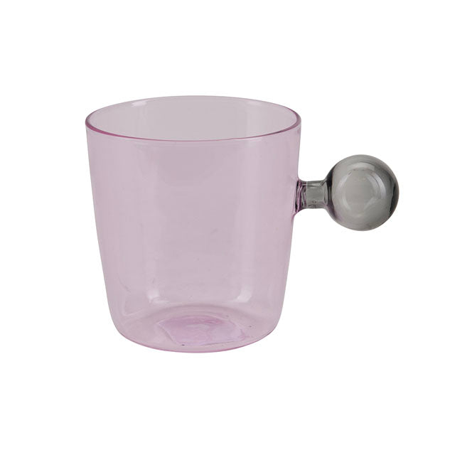 Bahne Interior - Cup w. bubble handle - Smoke, Amber