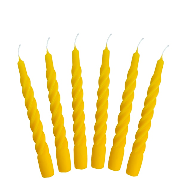 Candles With A Twist - 21 CM - Matt Yellow