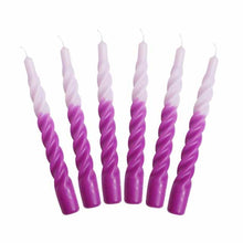 Indlæs billede til gallerivisning Candles With A Twist Multi Colored - 21 CM - Light &amp; Dark Lilac
